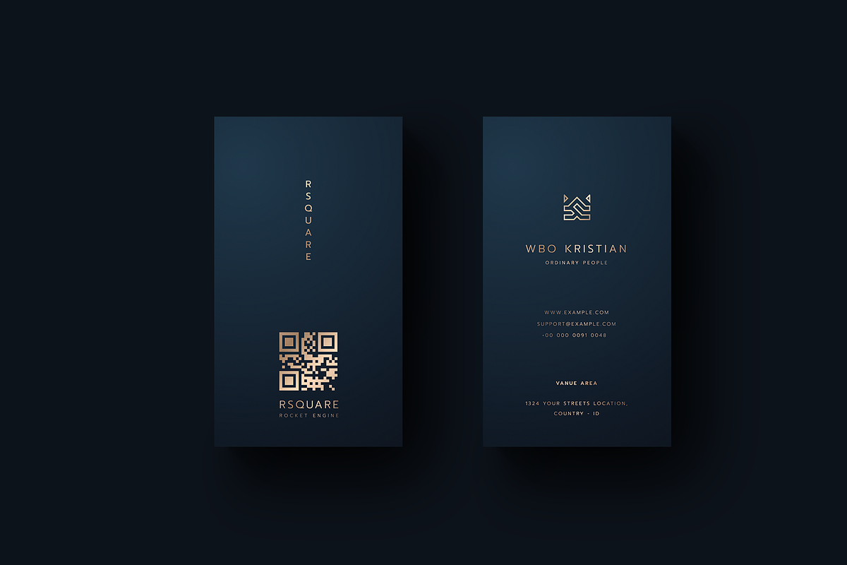 5 in 1 Vertical Luxury Business Card, a Business Card Template by Ctrl space studio (Photo 4 of 5)