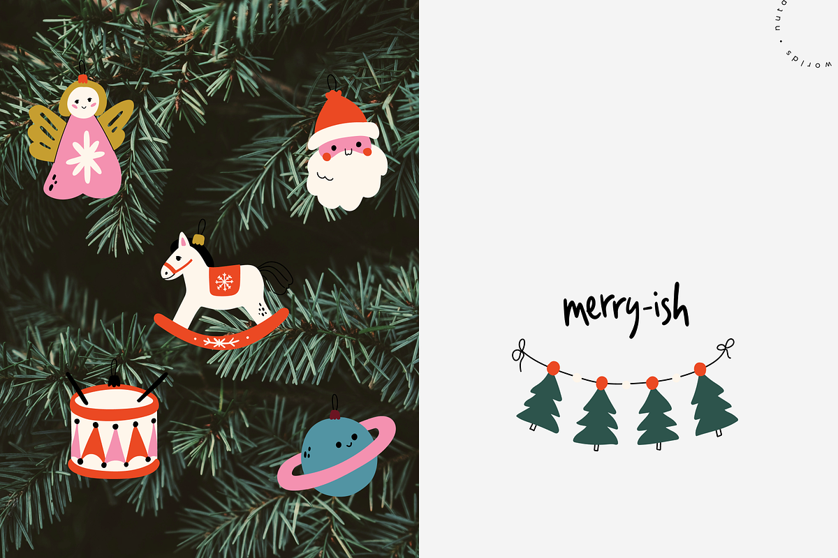 Whimsical Christmas Toys Vector Pack, an Object Illustration by Nutalin Art (Photo 4 of 12)