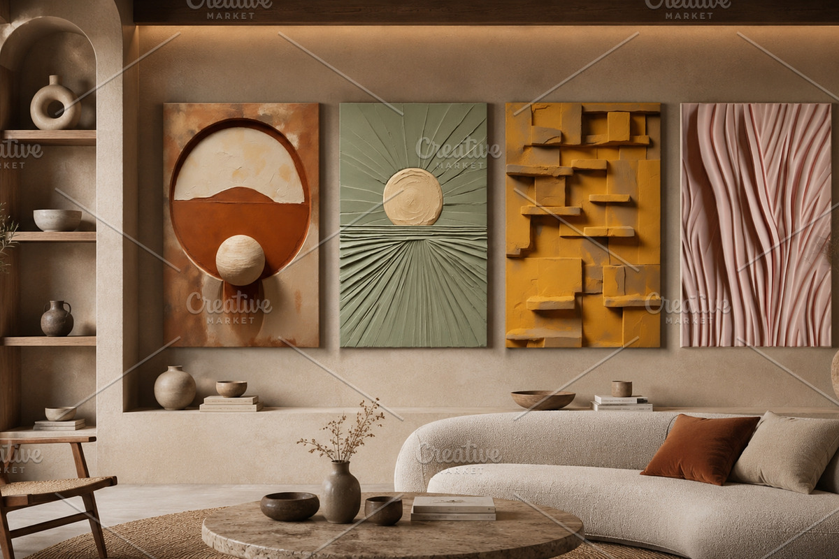 Modern Wabi-Sabi Printable Wall Art, a Wallpaper Graphic by Premium Digital Templates (Photo 4 of 4)