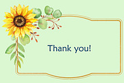 Sunflowers, set of watercolor, a Decorative Illustration by EshaStudio (Thumbnail 9 of 9)