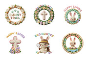 Easter Faux Yarn Clipart, an Illustration by SinaCreation (Thumbnail 2 of 11)