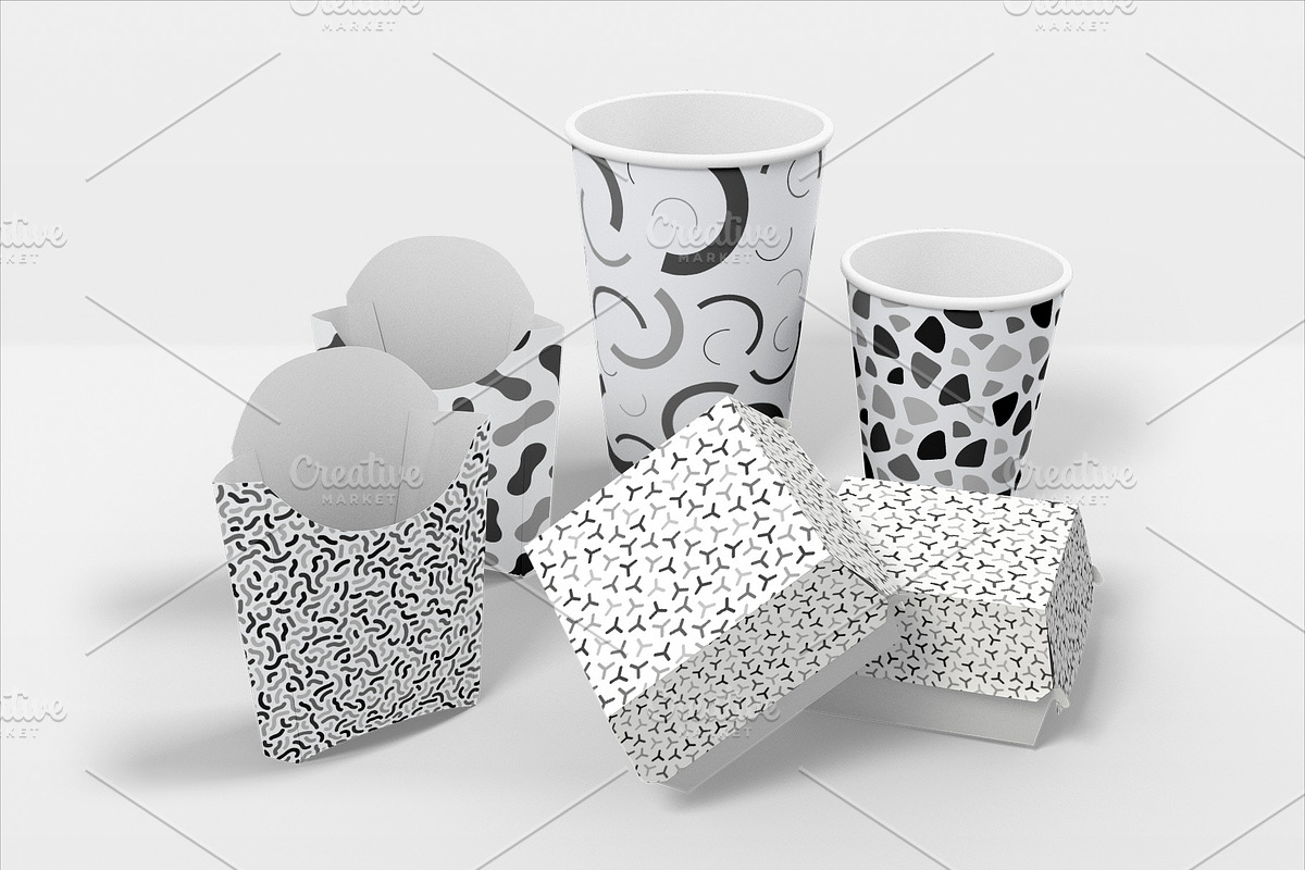Seamless trendy monochrome patterns, a Pattern Graphic by ExpressShop (Photo 3 of 5)