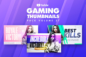 Gaming Youtube Thumbnails Pack 27