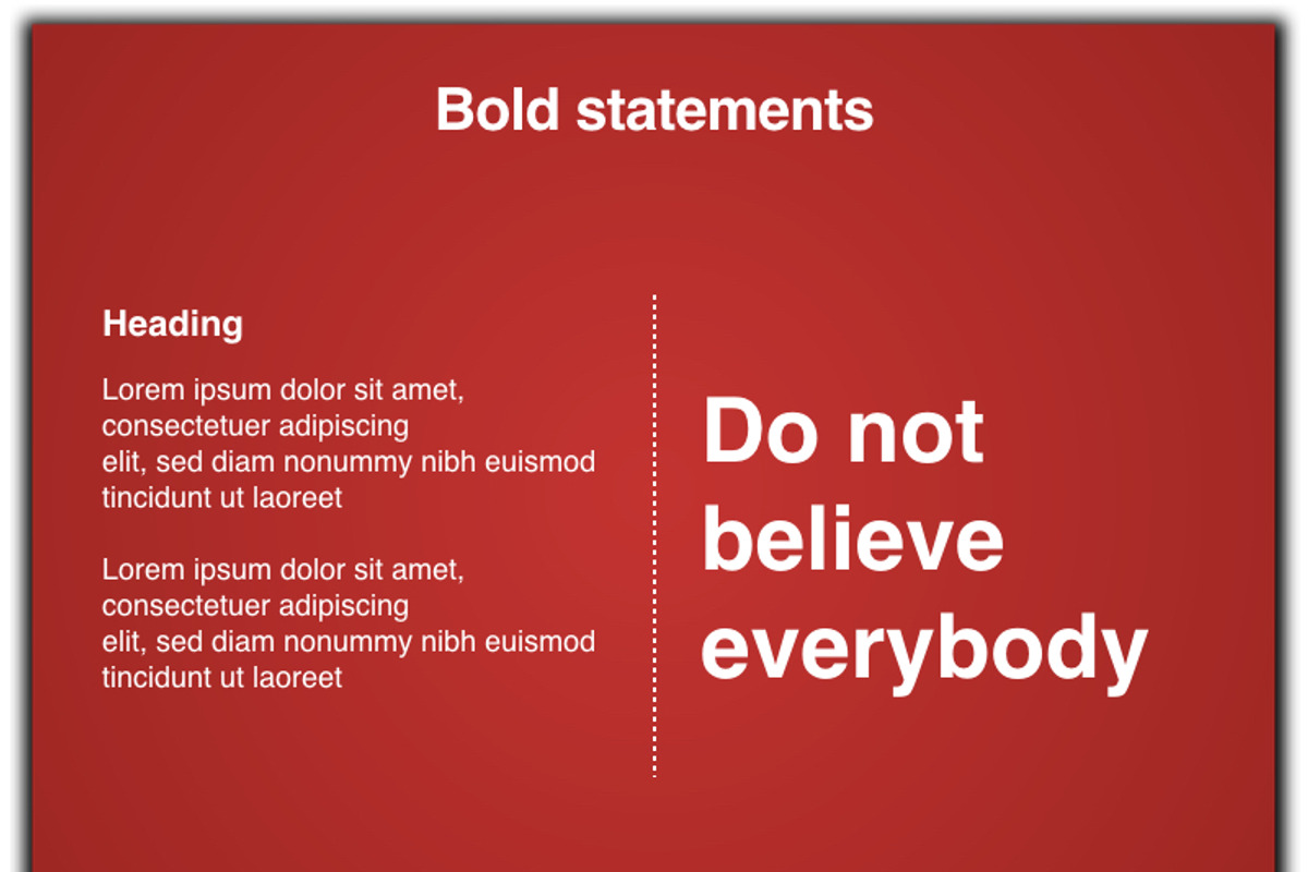 Bold Red Statement, a Presentation Template by Iconography - Pitch Deck (Photo 9 of 11)