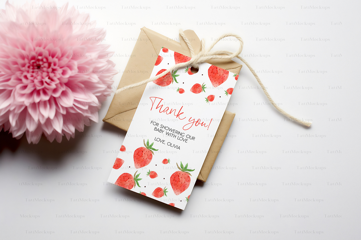 Gift Tag Mockup, 2x3.5 Tag Mockup, a Product Mockup by TatiMockup (Photo 6 of 6)