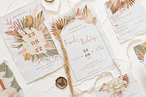 Bohemian Dried Foliage Wedding Suite