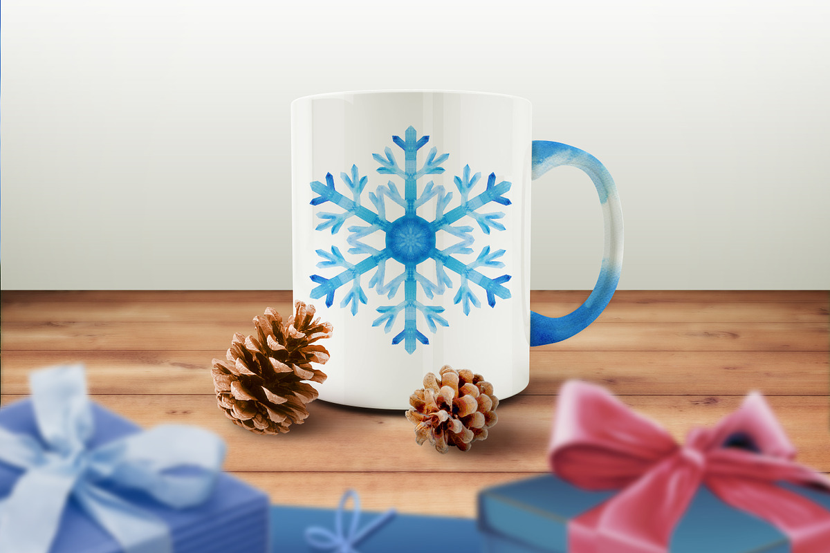 Watercolor Snowflakes, a Decorative Illustration by Lara Cold (Photo 5 of 9)