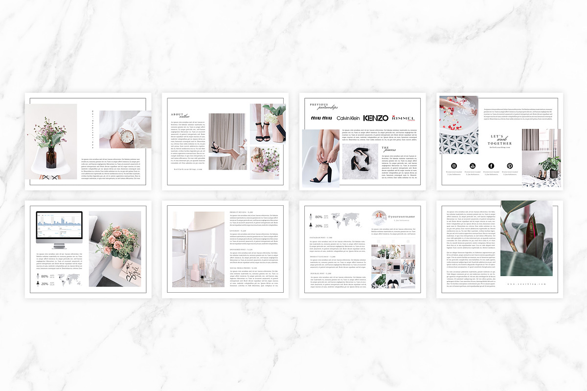 Minimal Media Kit Template, a Stationery Template by Eesome Design Studio (Photo 5 of 5)