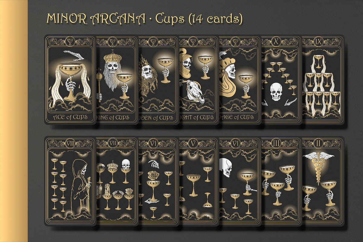 Black & Gold Tarot Deck, an Illustration by Evgenia Pichkur (Photo 3 of 8)