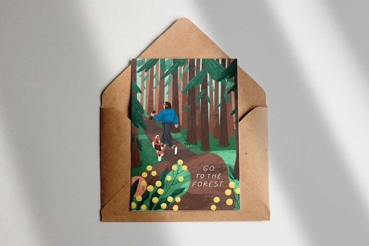 People in nature summer cards set, a Person Illustration by Good Studio (Photo 5 of 7)