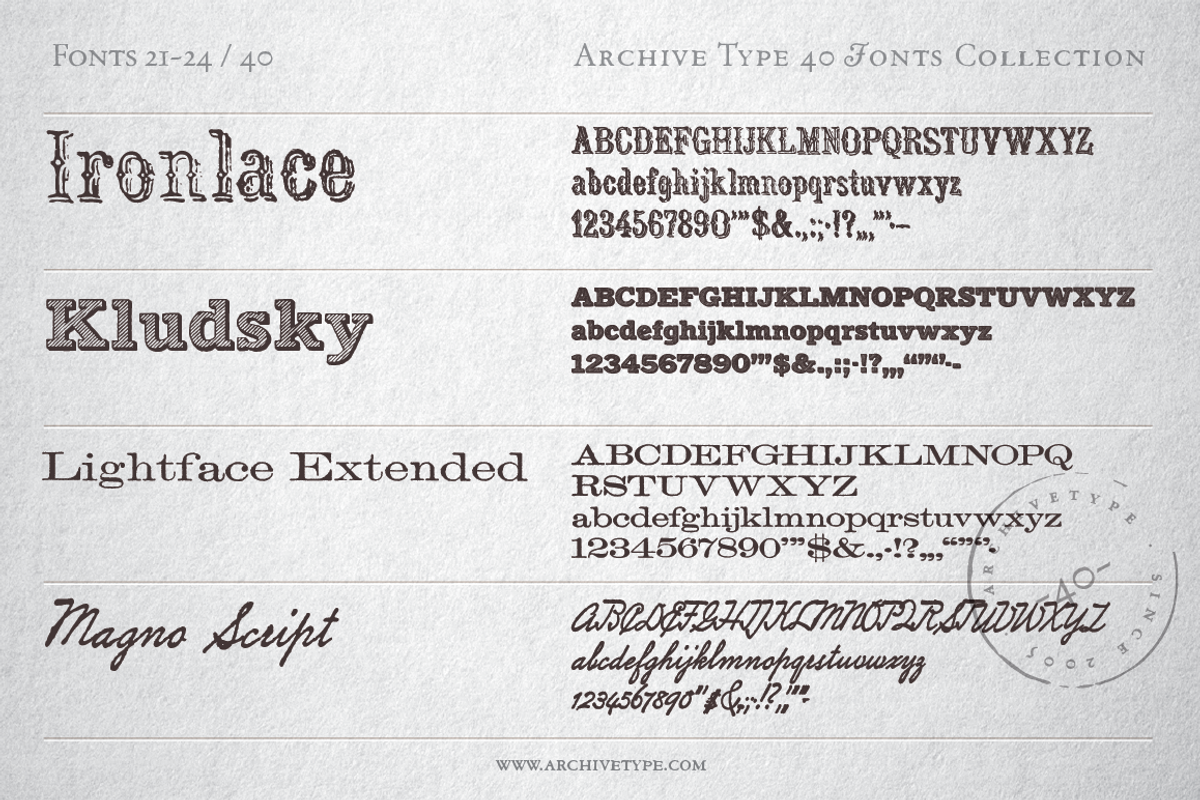 40 Archive Fonts Collection preview 8