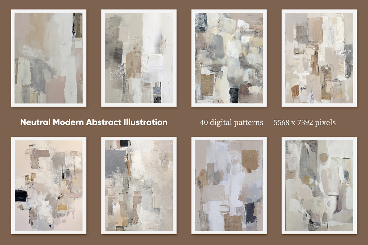 Neutral Modern Abstract Illustration, a Decorative Illustration by Housui Patterns (Photo 6 of 9)