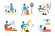 Freelancer Illustration Art Set, a Work Illustration by Vectors Market (Thumbnail 8 of 8)