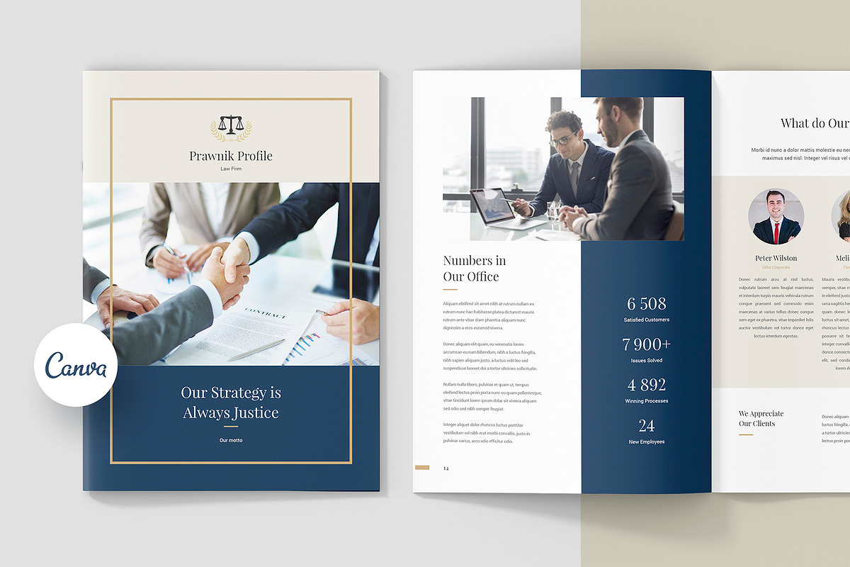 Lawyer Business Brochure Canva, a Brochure Template by artbart (Photo 1 of 5)