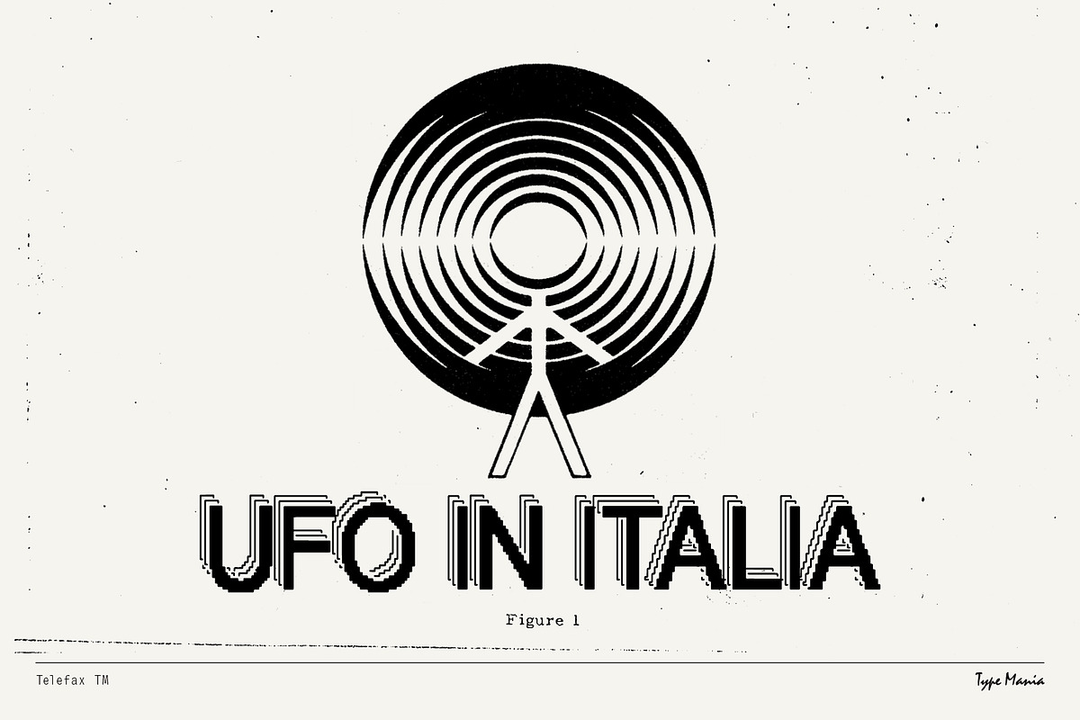 Telefax TM – Eroded Fax Typeface, a Sans Serif Font by Type Mania (Photo 6 of 9)