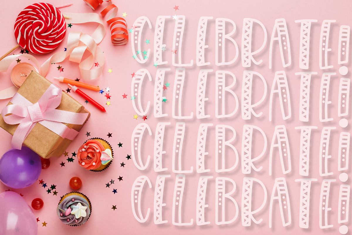 Merrymaking - a font with 4 styles!, a Font by CraftyLittleNodes (Photo 10 of 10)