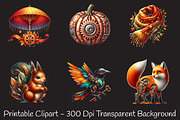 Steampunk Autumn Clipart, an Illustration by RobertsArt (Thumbnail 7 of 7)