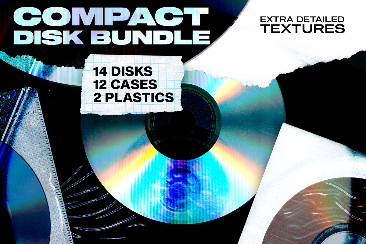 Extra-detailed CD textures, CD cases, a Texture Graphic by Roman Paslavsky (Photo 1 of 7)