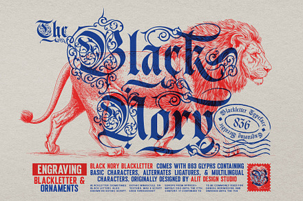 Black Nory Typeface, a Blackletter Font by alit design