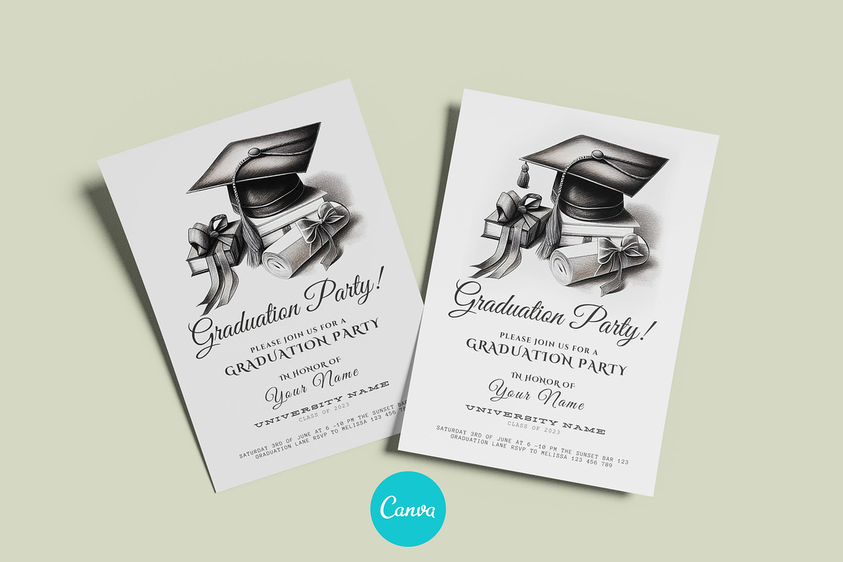 Graduation Invitation Template, a Templates & Theme by iloveTemplate (Photo 3 of 3)