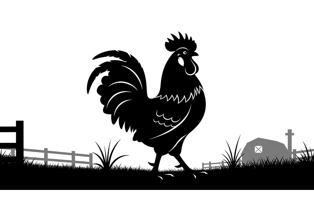 Rooster Chicken Silhouette Vector Bu, an Illustration by Designs_River (Photo 16 of 51)