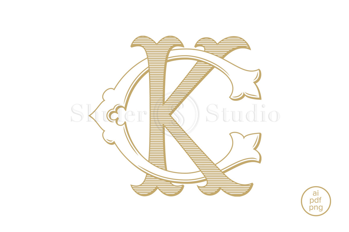CK Monogram KC Monogram, a Branding & Logo Template by Shuler Studio (Photo 2 of 6)