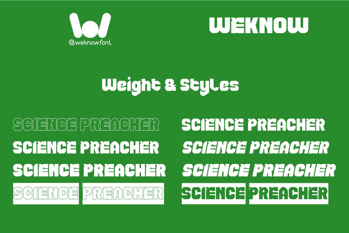Science Preacher font, a Font by weknow (Photo 8 of 8)