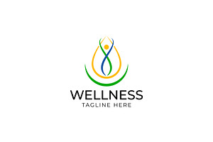 Logo Wellness Health Body and Nature, a Branding & Logo Template by Signatoro