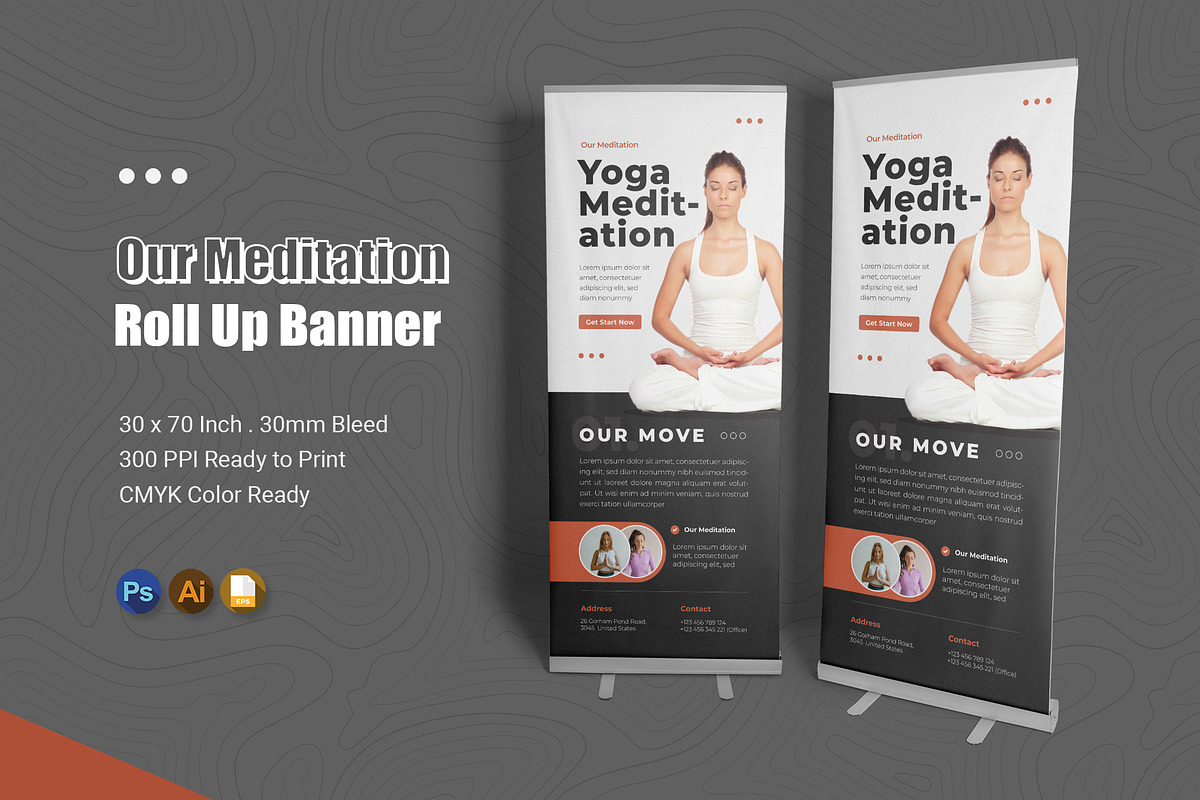 Our Meditation Roll Up Banner, a Print Template by Esensifiksi.studio (Photo 1 of 2)