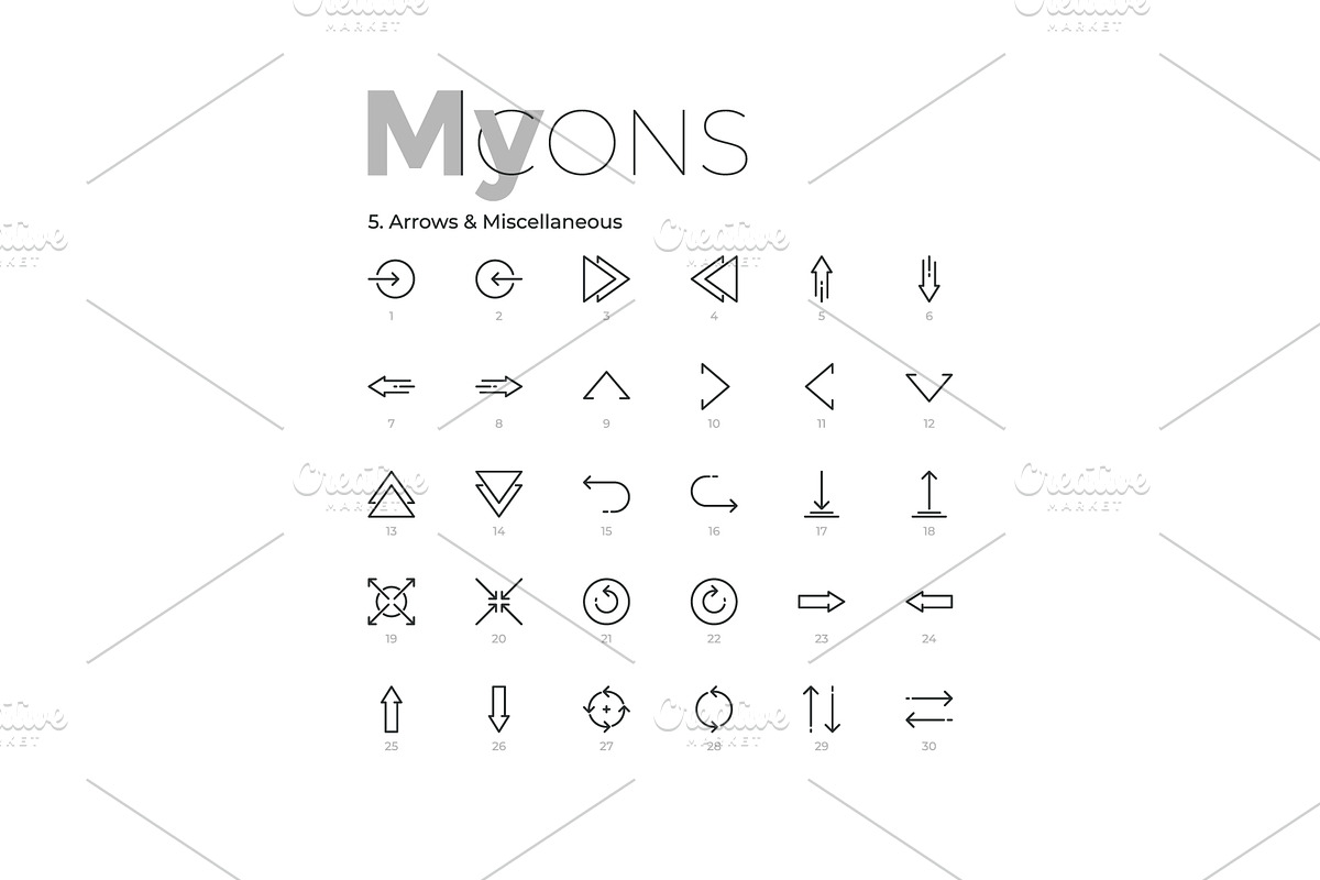 My Icons, an Outline Icon by Andrew Kras Design (Photo 12 of 38)