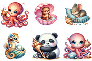 Seashell Baby Animals Clipart, an Illustration by DreamArtGraphic (Thumbnail 3 of 4)