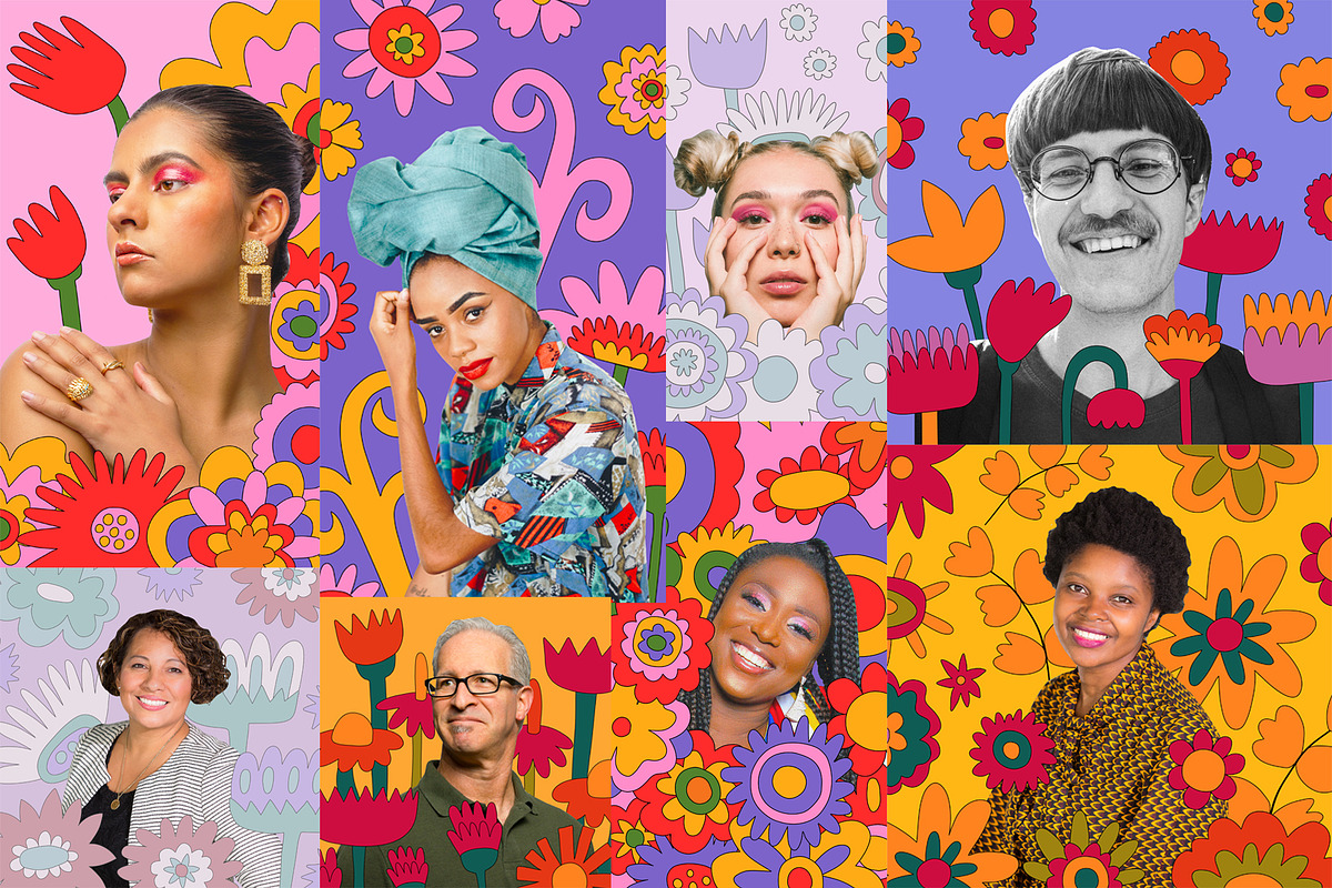 HIPPIE 70s FLOWERS-INSTAGRAM CREATOR, an Illustration by okchizh (Photo 4 of 13)
