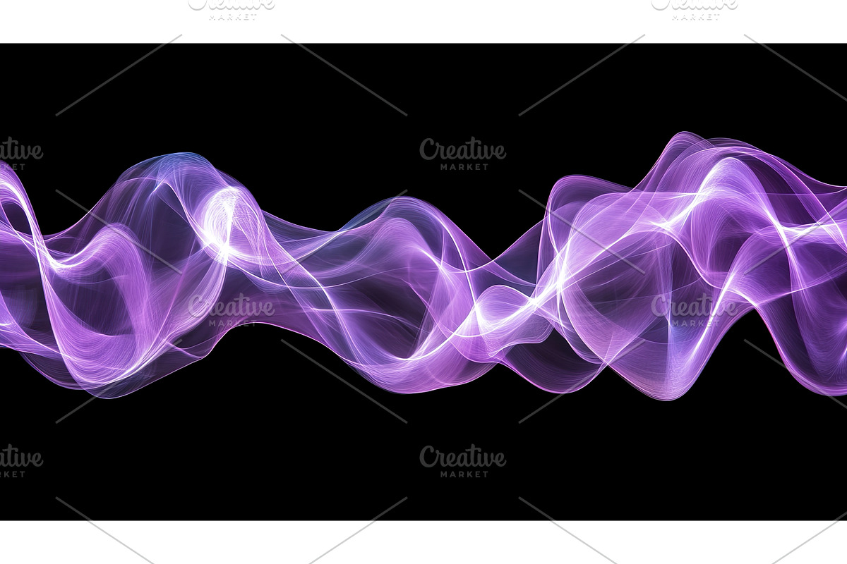 Purple and pink abstract waves on, an Illustration by Lermont51