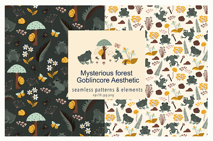 Mysterious forest. Goblincore