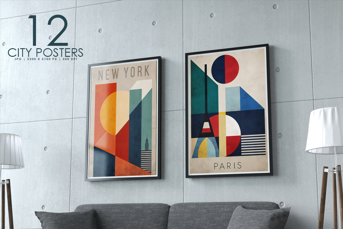 City Posters - 01, a Decorative Illustration by Digital Art Creations (Photo 5 of 8)