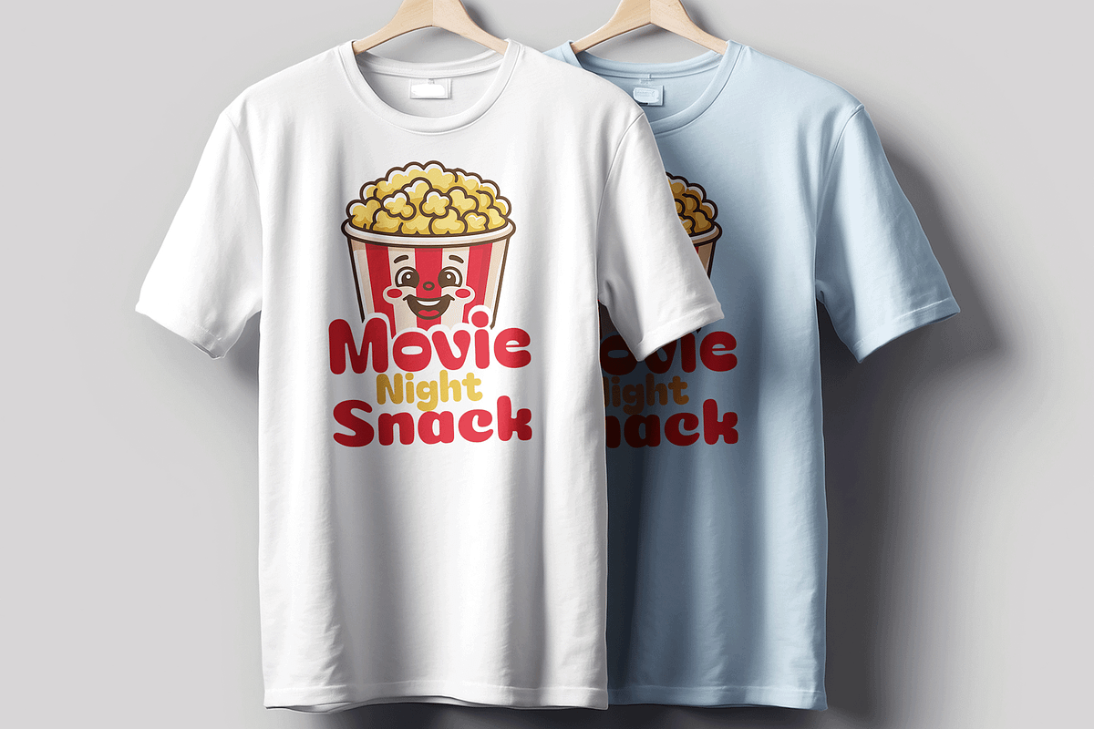 Popcorn Cinema Snack Food Art Tshirt, a Stationery Template by MightyDesign (Photo 2 of 5)