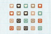 Flat Heart Icons, an Illustration by Design Shop (Thumbnail 2 of 2)