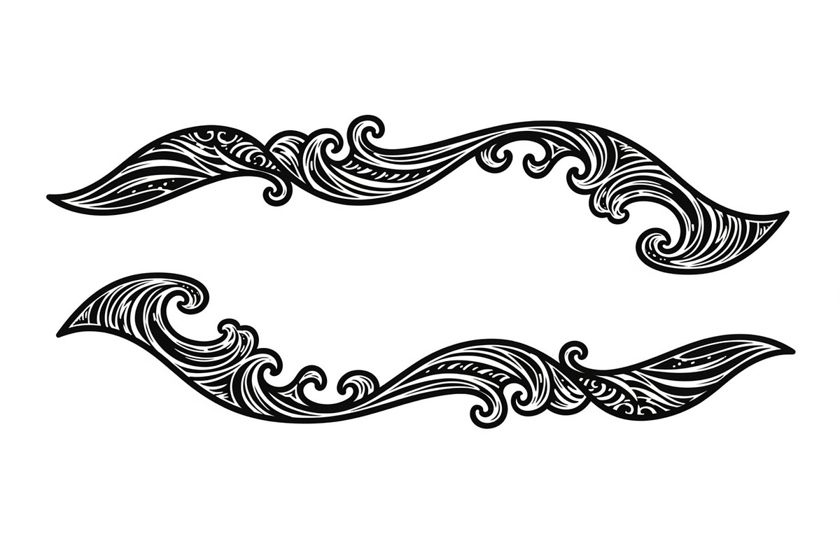 Vintage Wave Ornament Frame Bundle, an Illustration by Designer_Momina (Photo 44 of 51)