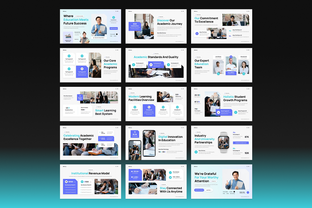 Education Academy PowerPoint, a Presentation Template by Annora Studio (Photo 5 of 7)