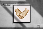 Grandparents Holding Hands Family, a Person Illustration by EkaterinaViArt (Thumbnail 3 of 4)