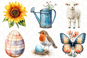 Watercolor Easter Clipart, an Illustration by Black Bird Studio (Thumbnail 5 of 5)