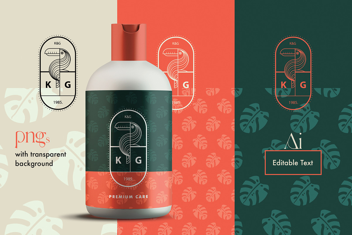 Tropical Logos and Patterns, a Branding & Logo Template by Polar Vectors (Photo 3 of 16)
