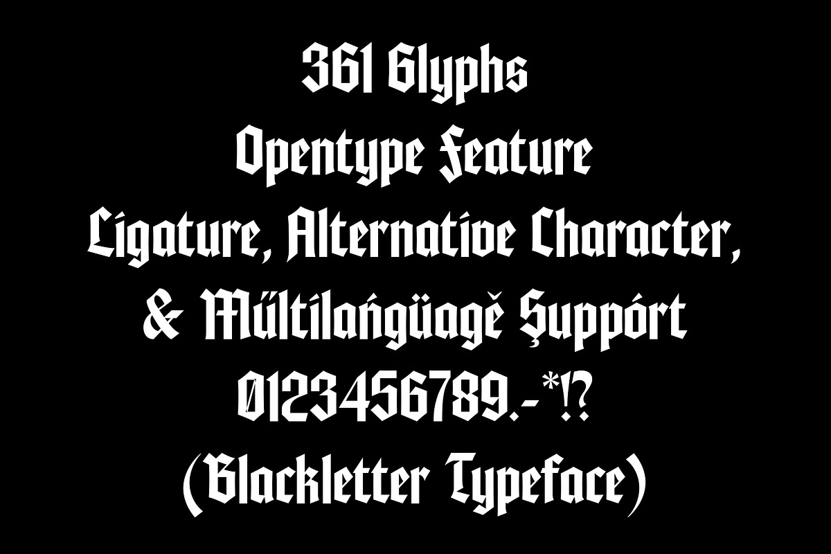 ED Smither - Blackletter typeface, a Blackletter Font by Emyself Design (Photo 5 of 10)