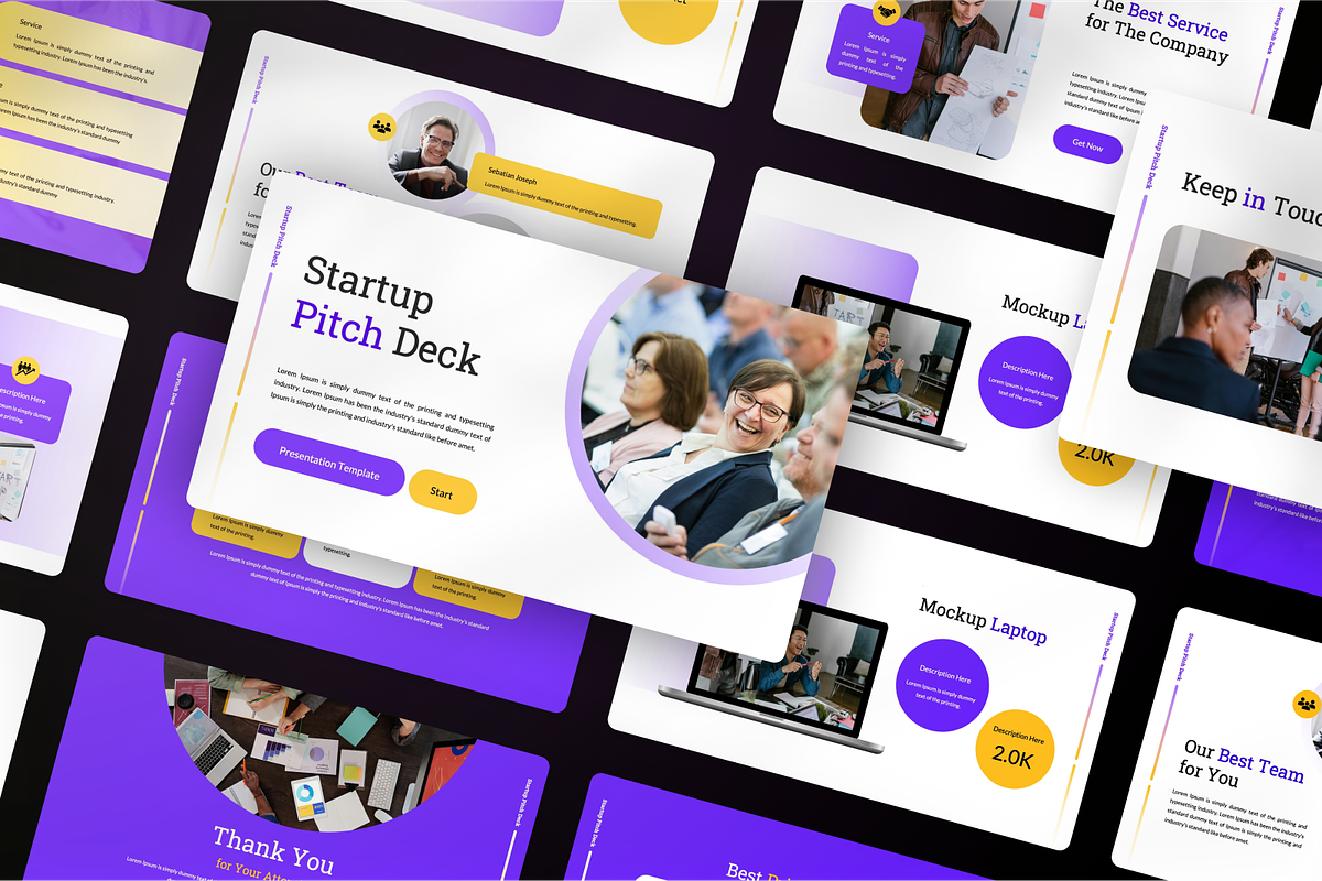 Startup Pitch Deck Powerpoint, a Presentation Template by SquidPixey (Photo 7 of 7)