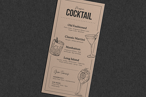 Cocktail Drawing Illustrations &Menu