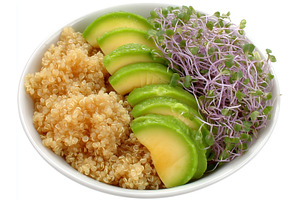 Vegan food in a bowl, captured from, a Food & Drink Photo by ZinetroN