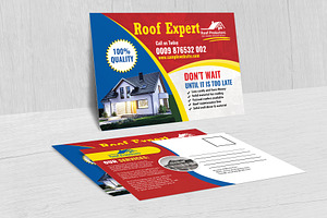 Roof Expert Postcard Design