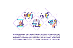 Maternity Leave Types Concept Icons