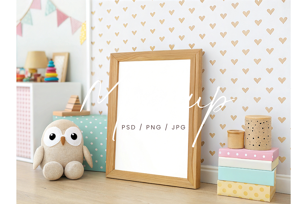 Frame Art Mockup For Nursery, a Product Mockup by TatiMockup (Photo 1 of 5)