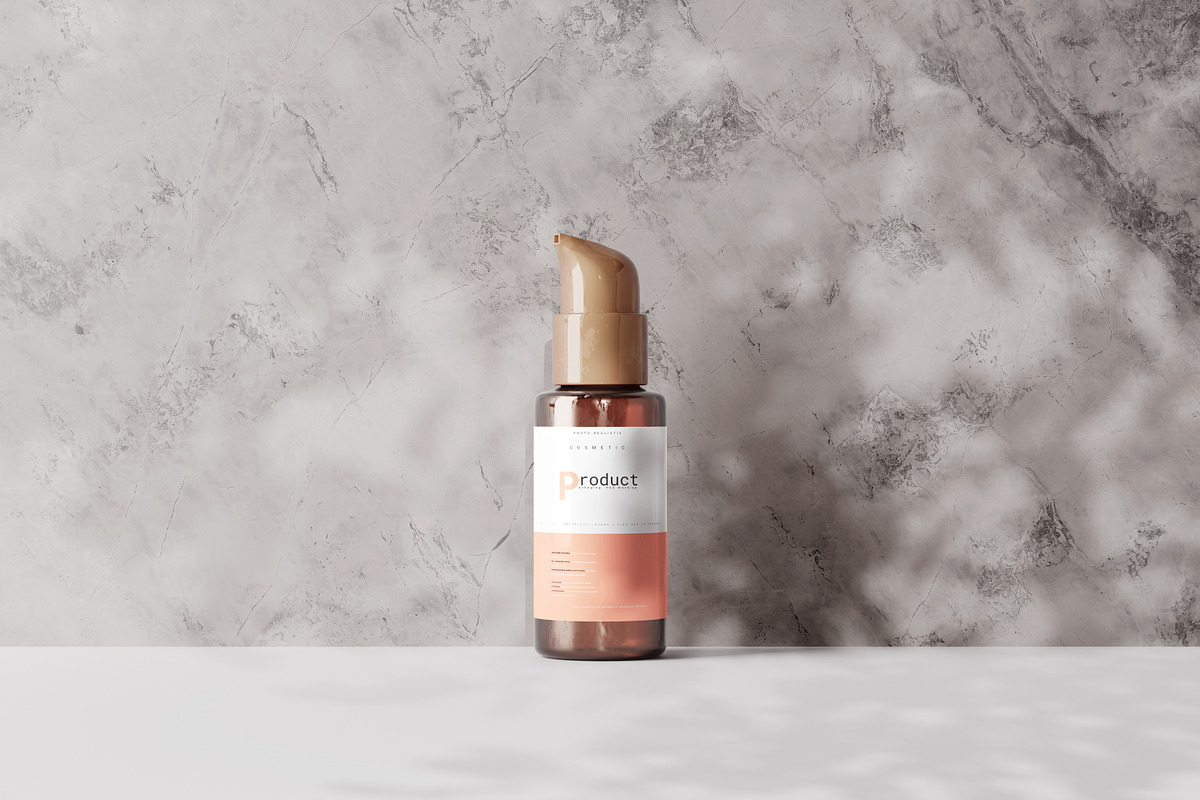Small Pump Bottle Mockup, a Cups & Container Mockup by pmvch (Photo 10 of 10)